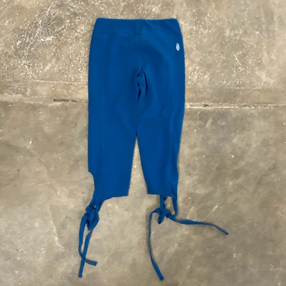 Free People Movement Blue Turnout Tie Ballet Yoga Leggings - Size Small OBO - Picture 3 of 8